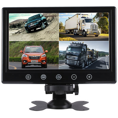 4 วิดีโอ หน่วยเข้า 9 นิ้ว 5ms LCD Car Monitor 1024X600 สําหรับรถบรรทุก