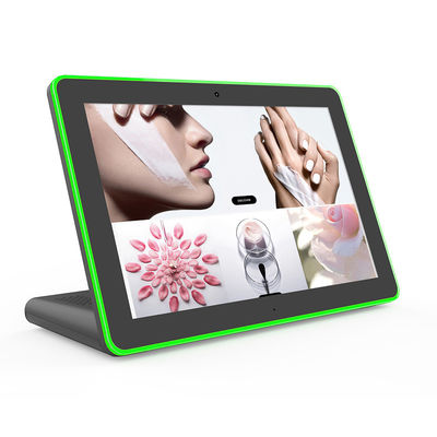 แท็บเล็ตพีซีระบบแอนดรอยด์หน้าจอสัมผัส IPS ขนาด 10.1 นิ้ว พร้อมเครื่องอ่าน NFC RFID และแถบไฟ LED สำหรับเทอร์มินัลแบบโต้ตอบ