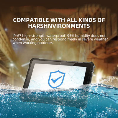 8 นิ้ว TFT IP68 แท็บเล็ตคอมพิวเตอร์ที่แข็งแกร่ง HDMI การรับรู้ใบหน้าจากลายนิ้วมือ