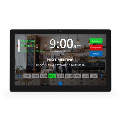 10 นิ้ว POE แท็บเล็ต Android All In One สําหรับห้องประชุม LED Light Bar