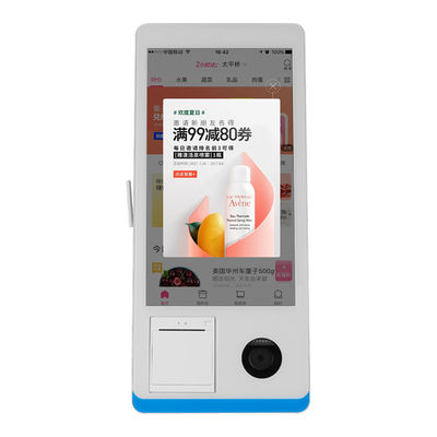 คุณภาพ  Restaurant Self-service Ordering Counter Kiosk Windows 8+128GB Self-service Payment Kiosk with Printer Nfc QR Code Scanner โรงงาน