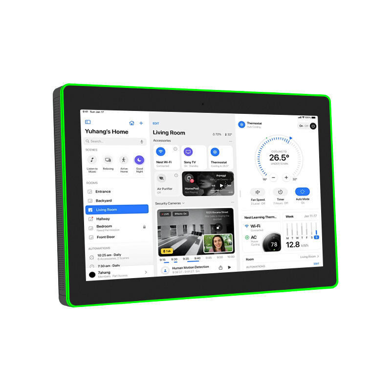 13ผนังติดตั้งห้องประชุมแท็บเล็ต NFC / RFID POE แท็บเล็ต Android วงจรแสง LED