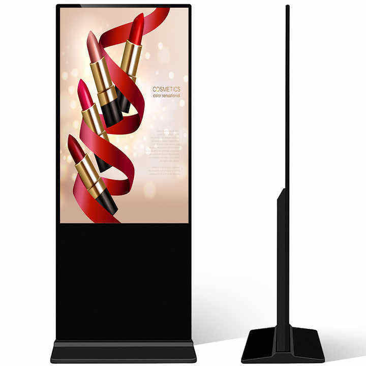 75 นิ้ว สูง AD Kiosk LCD โปรแกรมโฆษณาจอสัมผัส Android โตเตมพื้นยืน