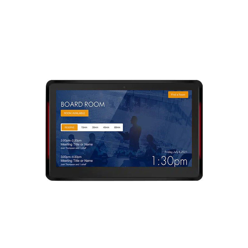 10.1Inch RK3399 2+16GB แท็บเล็ตห้องประชุมติดผนัง NFC POE ระบบจองห้องประชุมด้วยแสงทั้งสองข้าง