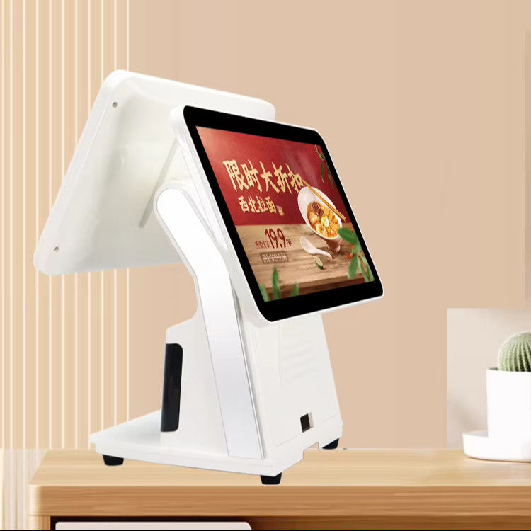 ระบบปฏิบัติการ Android 15.6 นิ้ว Dual Touch Screen POS Device สําหรับ Epos Billing และ Cash Register ทั้งหมดในตัวเดียว
