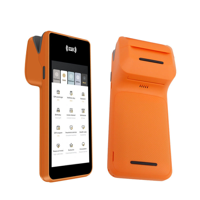 5.45 นิ้ว Android Systems มือถือ Pos Machine มือถือ Smart Cashier เทอร์มินอลที่มีประเภทการออกเครื่องพิมพ์ โมโนครอมและ Wifi