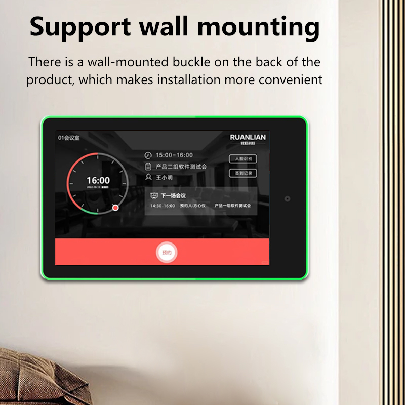 แท็บเล็ตพีซี Android หน้าจอสัมผัสติดผนังขนาด 10.1 นิ้ว ระบบจองห้องประชุม