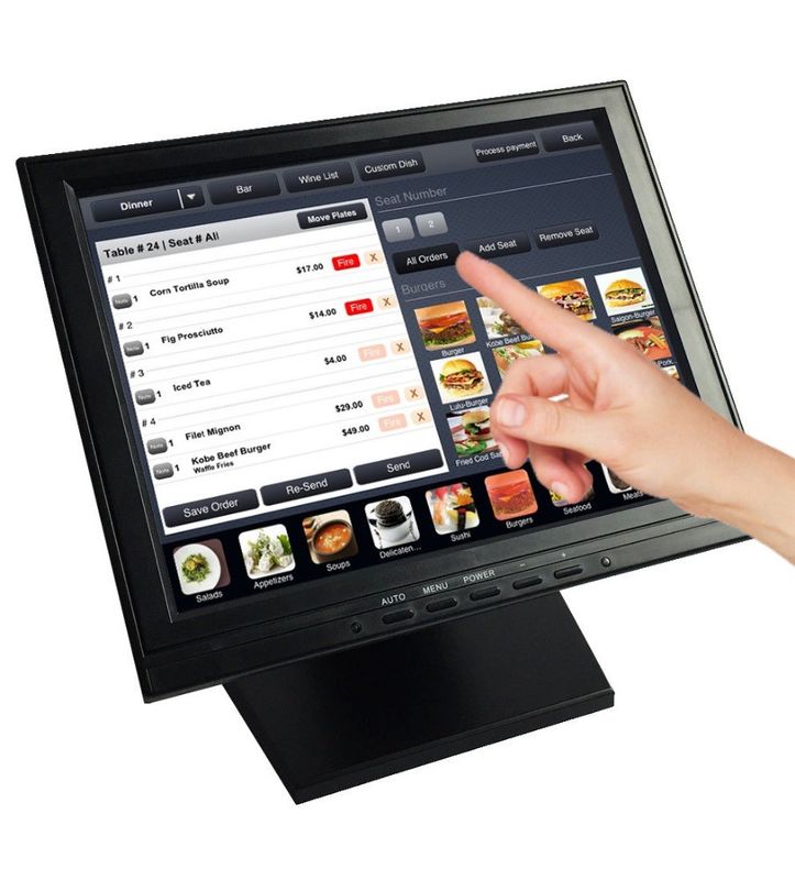 1024x768 หน้าจอสัมผัส มอนิโตร desktop / 15 นิ้ว หน้าจอสัมผัส 350cd/m2