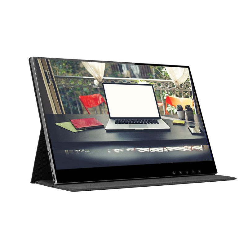 FCC 1920x1080 5ms มอนิเตอร์จอสัมผัสแบบพกพาไร้สาย 13.3 นิ้ว