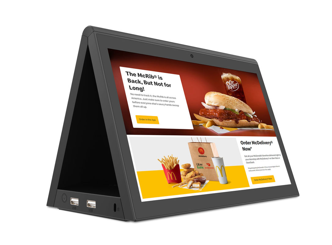 แท็บเล็ต Android ขนาด 10 นิ้ว พร้อมจอคู่ RK3288 โด๊สต็อป POE แจ้งแพร่ แท็บเล็ต PC