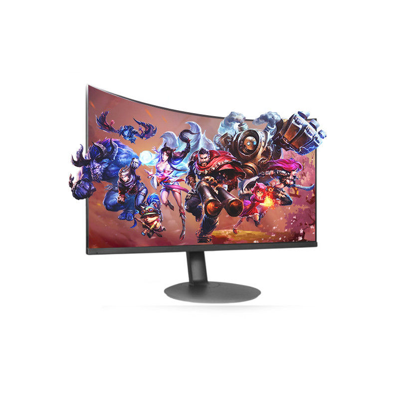 ดํา Desktop 2ms 1080p 60hz โมเนอร์โค้ง / มอนิเตอร์ PC LCD