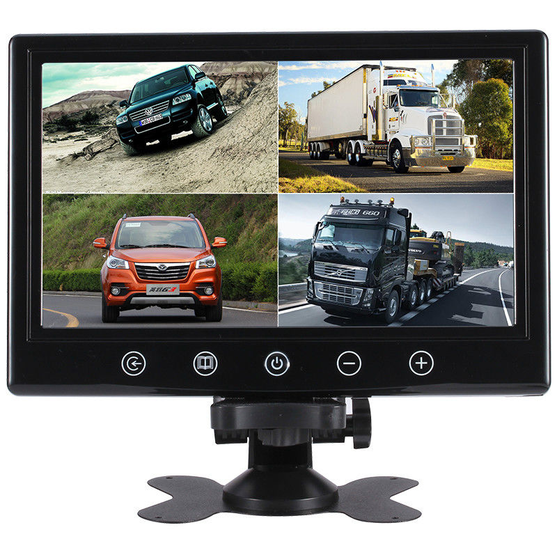 4 วิดีโอ หน่วยเข้า 9 นิ้ว 5ms LCD Car Monitor 1024X600 สําหรับรถบรรทุก