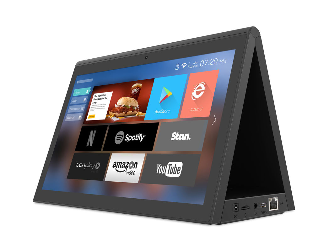 แท็บเล็ต Android ขนาด 10 นิ้ว RK3288 Quad Core พร้อมจอสองตัว สําหรับการใช้งานในอุตสาหกรรมและการค้า