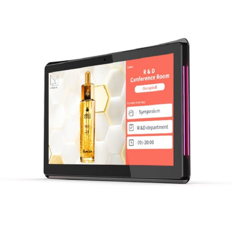 10 นิ้ว POE แท็บเล็ต Android All In One สําหรับห้องประชุม LED Light Bar